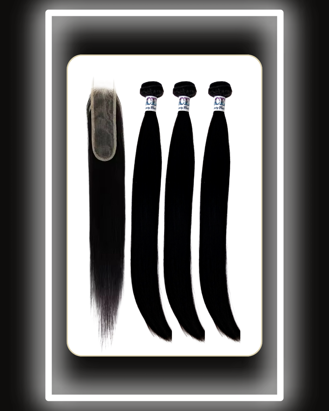 18/20/22 Mink Straight Bundles and 2x6 Closure (rapid pick up)